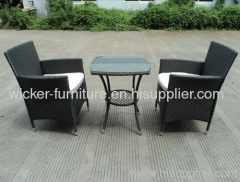 Patio wicker leisure individual chair in 3pcs