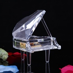 The transparent Acryl mini piano musical box creative gifts