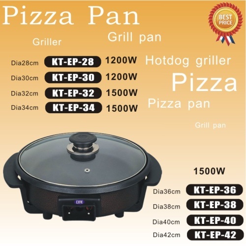 Aluminium pizza pan with glass lid