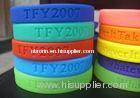 100% Silicone Colourful Debossed Personalized Custom Silicone Wristband / BraceletsFor Adult