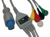DATEX 3LD TRUNK CABLE-Kontron ECG Cable-One-piece patient 5LD ECG