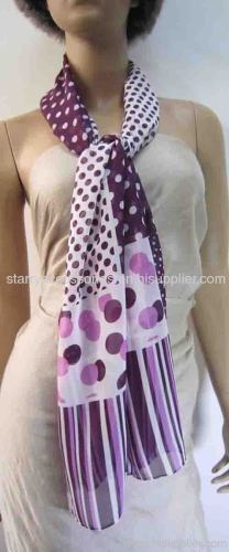 polyester print scarf for spring/summer/autumn