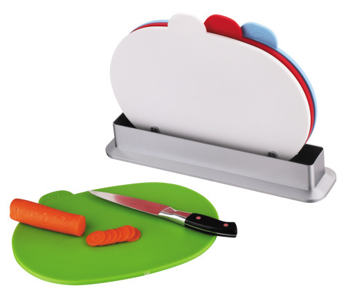 oval shape cutting board with ABS stand