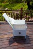 Adjustable outdoor leisure chair with adjustable pole