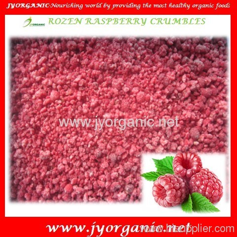 Organic frozen raspberry crumbles with kosher