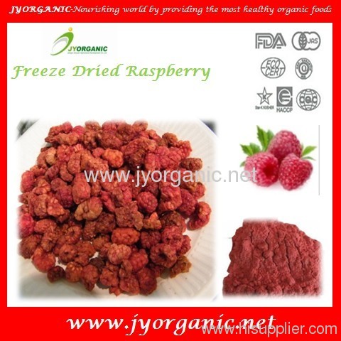 Organic freeze dried raspberry