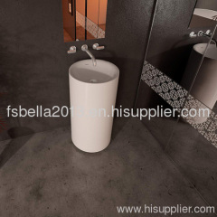 Luxury Solid Surface Contemporary Modern Bathroom Sink, Free-Standing