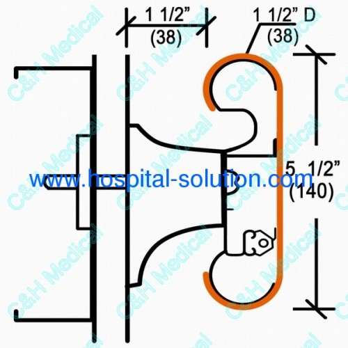 Hospital Corridor Wall Mount Medical Handrails