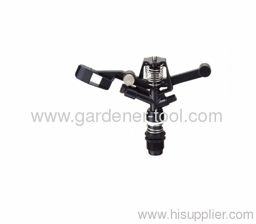 Plastic Argriculture water impulse sprinkler with double nozzle