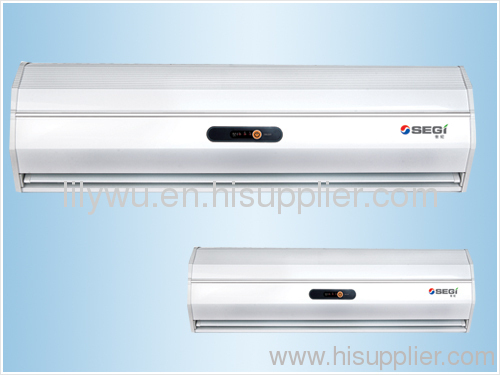 Air curtain suitable for installing on glass doors