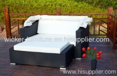 Outdoor rattan chaise lounge sets