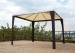 Garden rattan square gazebo with waterproof cloth roof