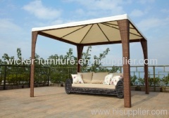 Garden rattan gazebo with 4legs and waterproof cloth roof