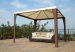 Garden rattan square gazebo with waterproof cloth roof