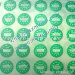 Small Round Tamper Evident Warranty Labels