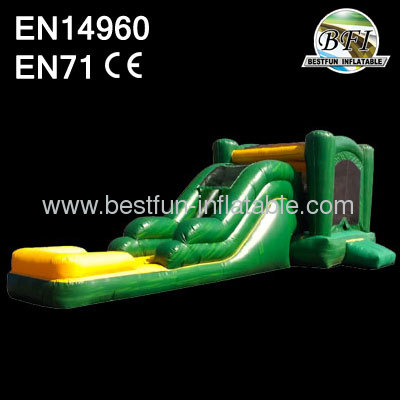 Green Inflatable Combo Moonwalk