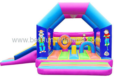 Colorful Inflatable Bouncer With Slide