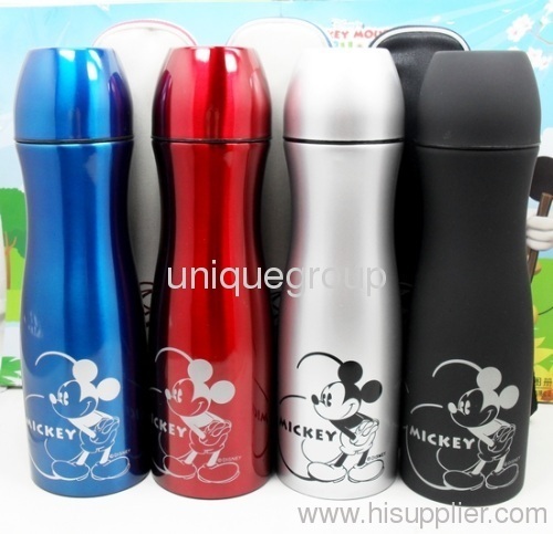 STAINLESS STEEL TRAVEL WATER BOTTLE BOWLING PIN SHAPED CUPS