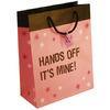 Pink Small Christmas Gift Packaging Paper Bags with Cotton / Ribbon / Twisted Handle