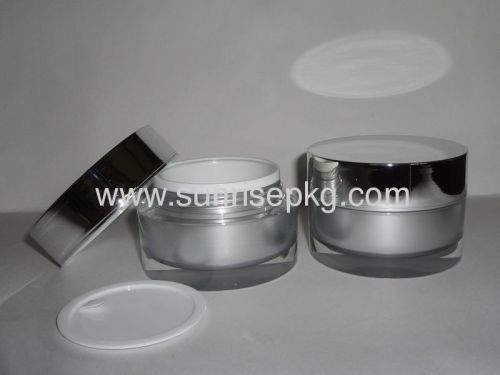 acrylic jar with double wall/cream jar/cosmtetics jar