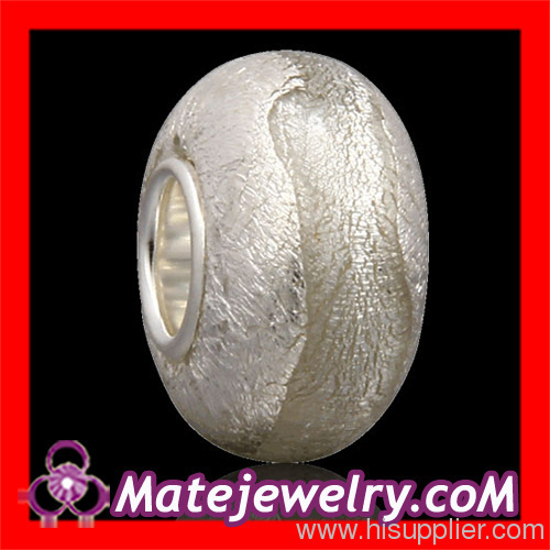 european Silver Foil Glass Charm Beads