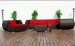 Patio wicker sectional sofa both suit in outdoor and indoor