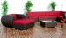 Patio wicker sectional sofa both suit in outdoor and indoor