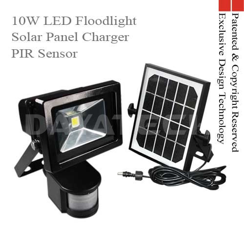 LED PIR SOLAR 10W