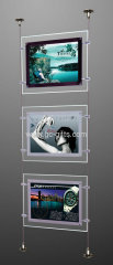 Acrylic ultra-thin poster holder groups A4 sizes x 3