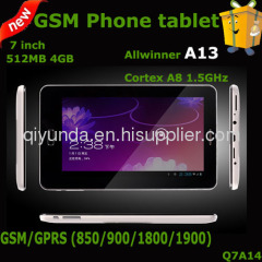 Best Selling Phone Tablet PC Allwinner A13 GSM