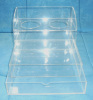 clear acrylic drawer with cup holders - hotel bathroom organizers