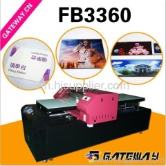 Hot sale bamboo craft color image A1printer Large format eco-solvent ink flatbed printer direct to wood board printer