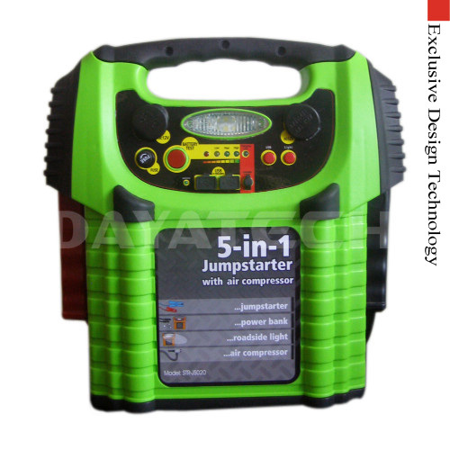 Jump Starter with Air Compressor Road Light Inverter