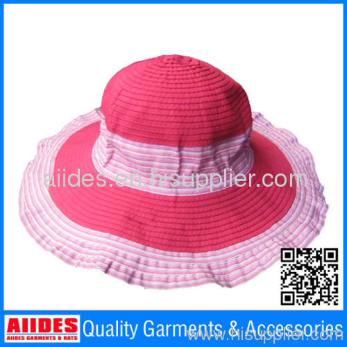 pink ribbon braid hat