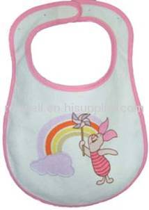 Baby bib with cartoon printed