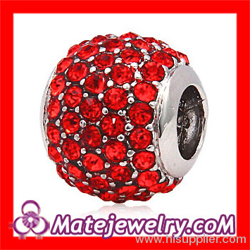 Wholeslae Red european Crystal Beads For Bracelet Making China