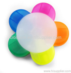 flower shape highlighter pen 5 colors mini highlighter pen