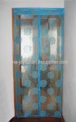 Easy Folding Flower Pattern Magnetic Door Mesh