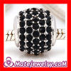 Large Hole European Pave Light Black Crystal european Beads Wholesale