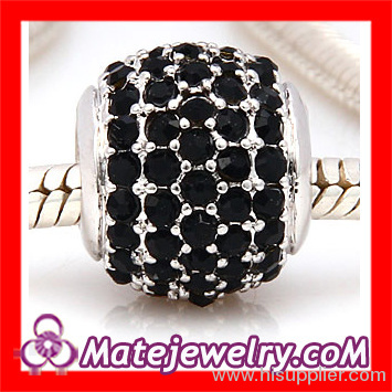 Large Hole European Pave Light Black Crystal european Beads Wholesale