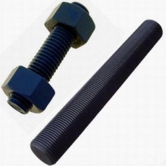 mild carbon steel black threaded stud