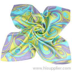 Wholeslae Small Striped Real Mulberry Silk Scarf Square Scarves For Women