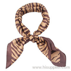 Wholeslae Small Striped Real Mulberry Silk Scarf Square Scarves For Women