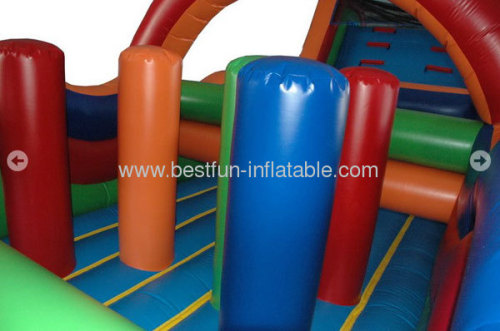 60 FT Inflatable Wacky Obstacle Course 