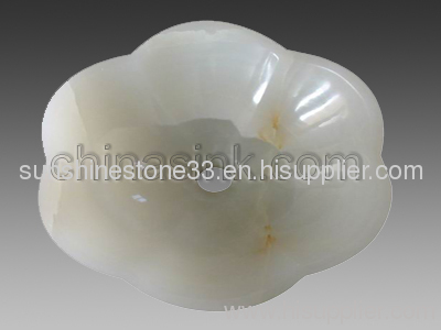 White Onyx Vessel Sink