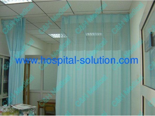 Ceiling Mounted Medical Aluminum Alloy Rails and Curtains System