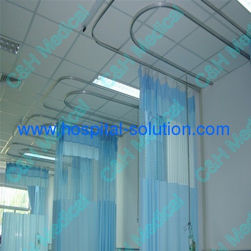 Ceiling Mounted Aluminum Alloy Rails and Curtains for Hospital Patient Wards