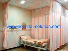 Ceiling Mounted Aluminum Alloy Rails and Cubic Curtains for Hospital