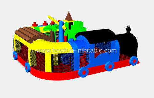 Backyard Super Inflatable Train Station Park