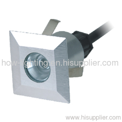 1W LED Recessed Light IP65 with Square Shape